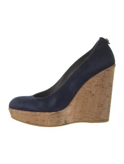 Pre-owned Stuart Weitzman Suede Pumps In Blue