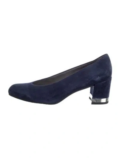 Pre-owned Stuart Weitzman Suede Pumps In Blue