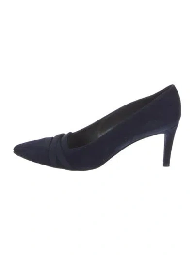 Pre-owned Stuart Weitzman Suede Pumps In Blue