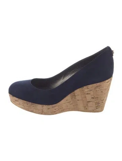 Pre-owned Stuart Weitzman Suede Pumps In Blue