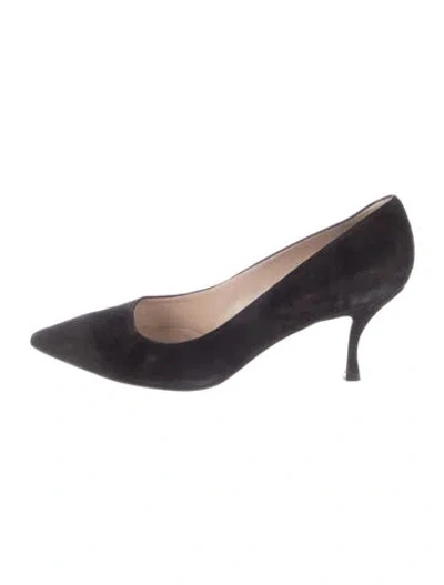 Pre-owned Stuart Weitzman Suede Pumps In Blue