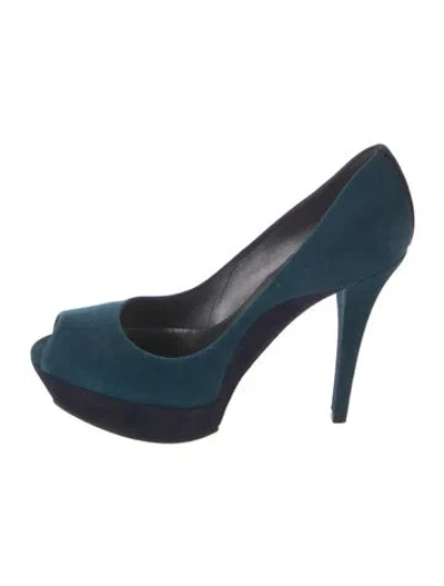 Pre-owned Stuart Weitzman Suede Pumps In Blue