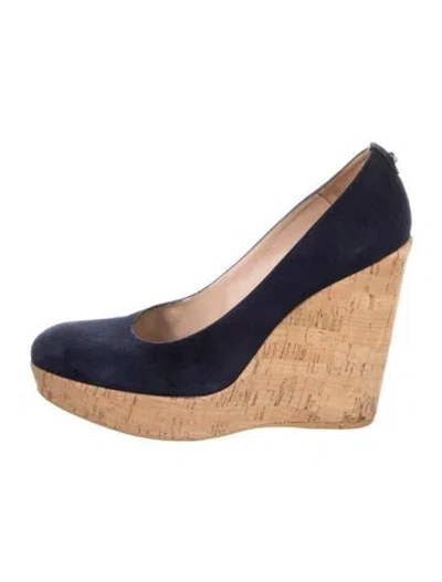 Pre-owned Stuart Weitzman Suede Pumps In Blue