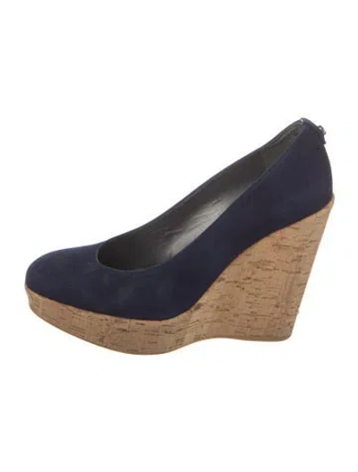 Pre-owned Stuart Weitzman Suede Pumps In Blue