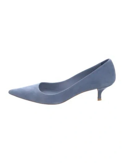 Pre-owned Stuart Weitzman Suede Pumps In Blue