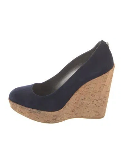 Pre-owned Stuart Weitzman Suede Pumps In Blue