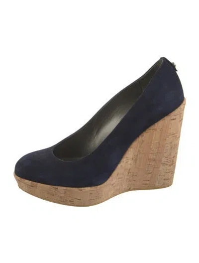 Pre-owned Stuart Weitzman Suede Pumps In Blue