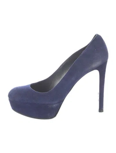 Pre-owned Stuart Weitzman Suede Pumps In Blue