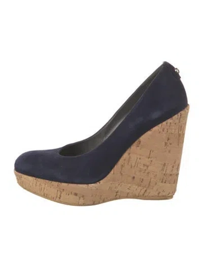 Pre-owned Stuart Weitzman Suede Pumps In Blue/brown