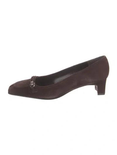 Pre-owned Stuart Weitzman Suede Pumps In Brown