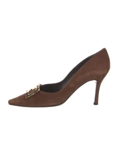 Pre-owned Stuart Weitzman Suede Pumps In Brown