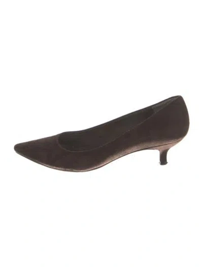 Pre-owned Stuart Weitzman Suede Pumps In Brown