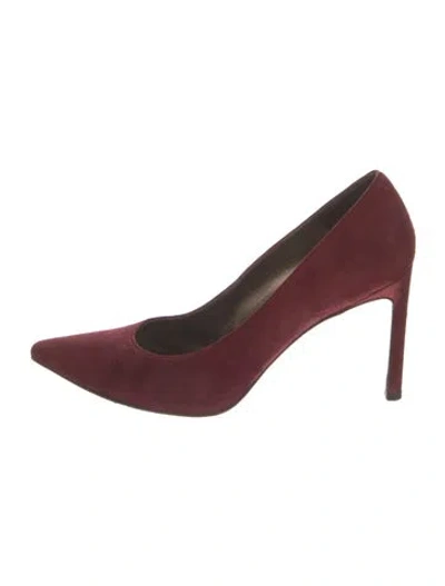 Pre-owned Stuart Weitzman Suede Pumps In Burgundy