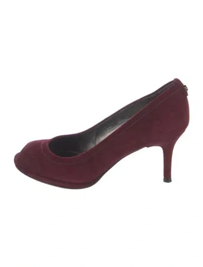 Pre-owned Stuart Weitzman Suede Pumps In Burgundy