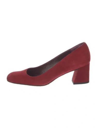 Pre-owned Stuart Weitzman Suede Pumps In Burgundy