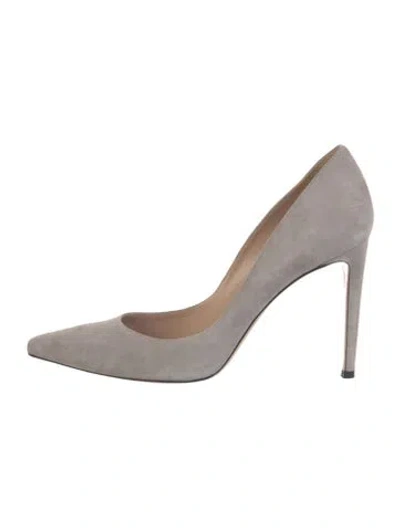 Pre-owned Stuart Weitzman Suede Pumps In Gray