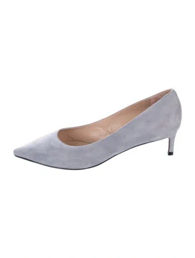 Pre-owned Stuart Weitzman Suede Pumps In Gray