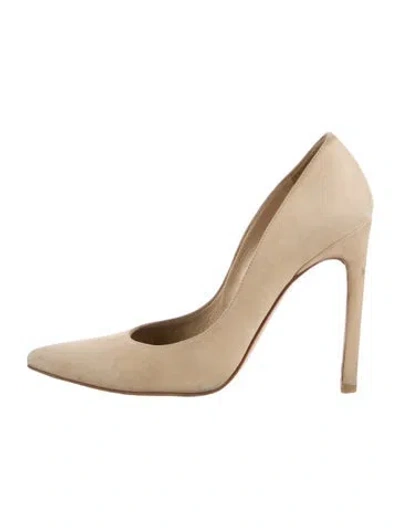 Pre-owned Stuart Weitzman Suede Pumps In Neutral