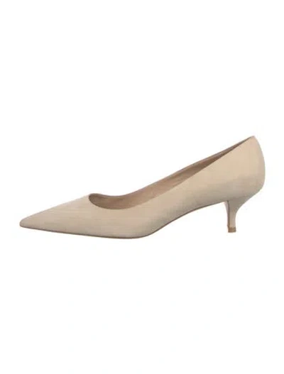 Pre-owned Stuart Weitzman Suede Pumps In Neutral