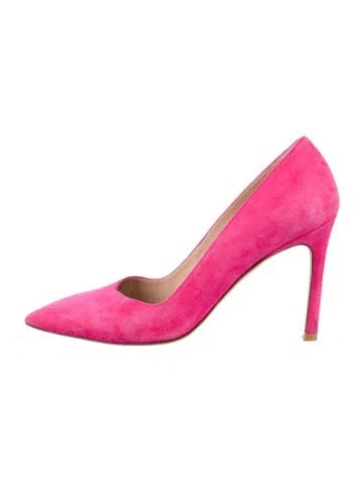 Pre-owned Stuart Weitzman Suede Pumps In Pink