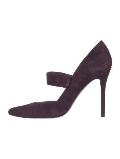 Pre-owned Stuart Weitzman Suede Pumps In Purple