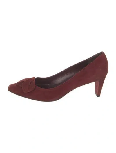 Pre-owned Stuart Weitzman Suede Pumps In Purple