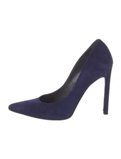 Pre-owned Stuart Weitzman Suede Pumps In Purple