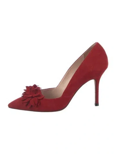 Pre-owned Stuart Weitzman Suede Pumps In Red