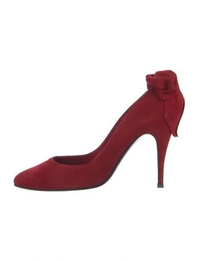 Pre-owned Stuart Weitzman Suede Pumps In Red