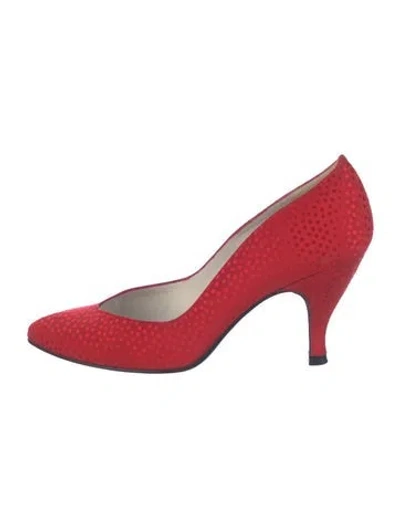 Pre-owned Stuart Weitzman Suede Pumps In Red
