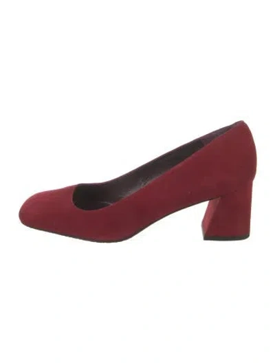 Pre-owned Stuart Weitzman Suede Pumps In Red