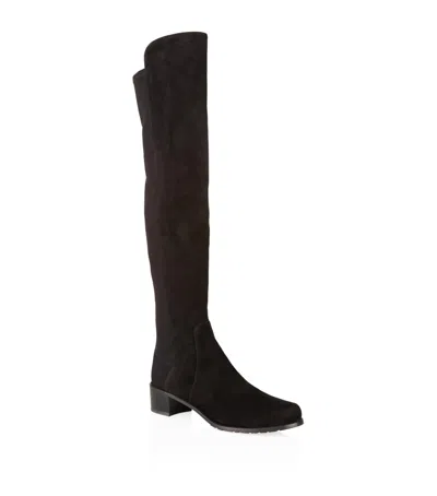 Stuart Weitzman Suede Reserve Over-the-knee Boots 40 In Black