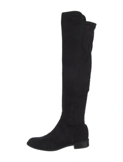 Pre-owned Stuart Weitzman Suede Riding Boots In Black