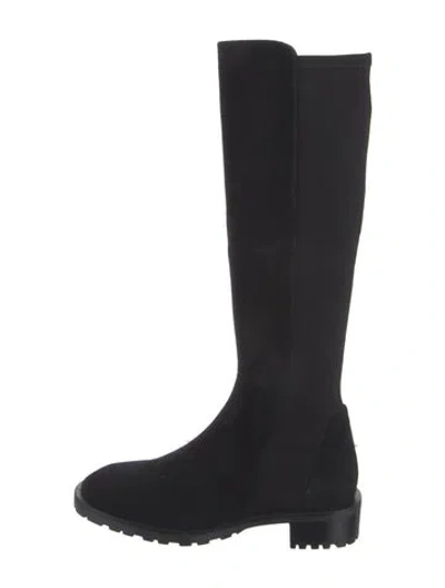 Pre-owned Stuart Weitzman Suede Riding Boots In Black