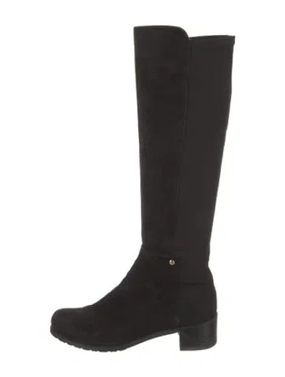 Pre-owned Stuart Weitzman Suede Riding Boots In Black