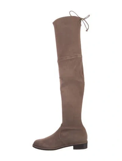 Pre-owned Stuart Weitzman Suede Riding Boots In Brown