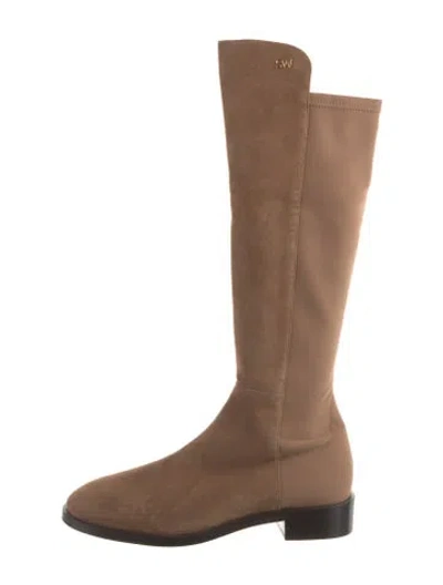 Pre-owned Stuart Weitzman Suede Riding Boots In Brown