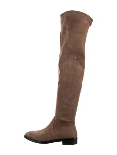 Pre-owned Stuart Weitzman Suede Riding Boots In Brown