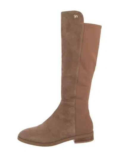 Pre-owned Stuart Weitzman Suede Riding Boots In Brown