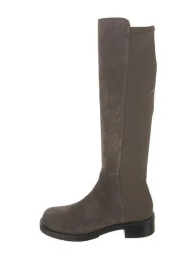 Pre-owned Stuart Weitzman Suede Riding Boots In Brown