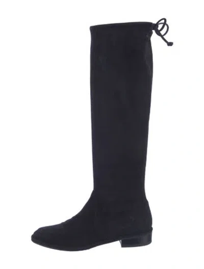 Pre-owned Stuart Weitzman Suede Riding Boots In Multi