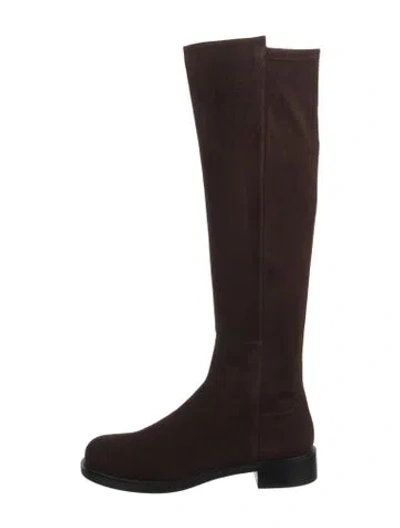 Pre-owned Stuart Weitzman Suede Riding Boots W/ Tags In Brown