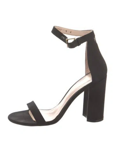Pre-owned Stuart Weitzman Suede Sandals In Black