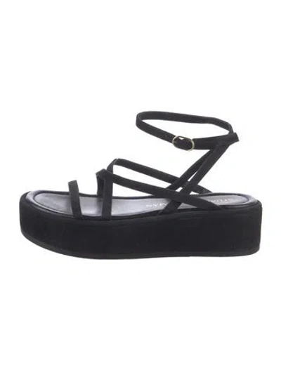 Pre-owned Stuart Weitzman Suede Sandals In Black