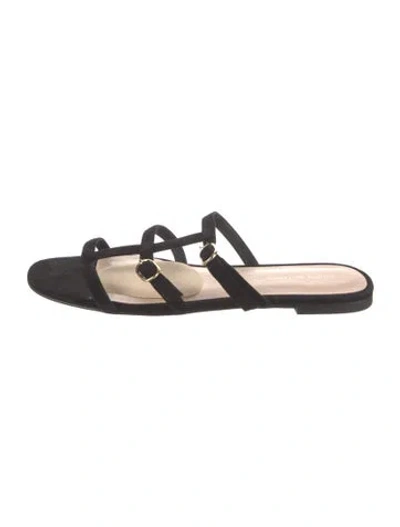 Pre-owned Stuart Weitzman Suede Sandals In Black