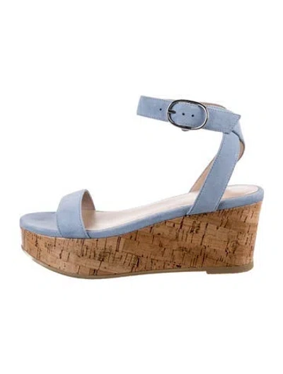 Pre-owned Stuart Weitzman Suede Sandals In Blue
