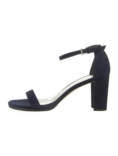 Pre-owned Stuart Weitzman Suede Sandals In Blue