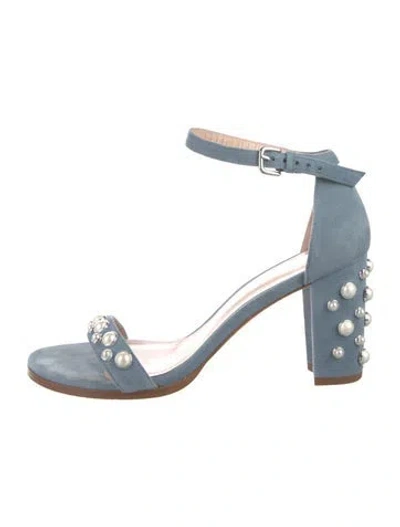 Pre-owned Stuart Weitzman Suede Sandals In Blue