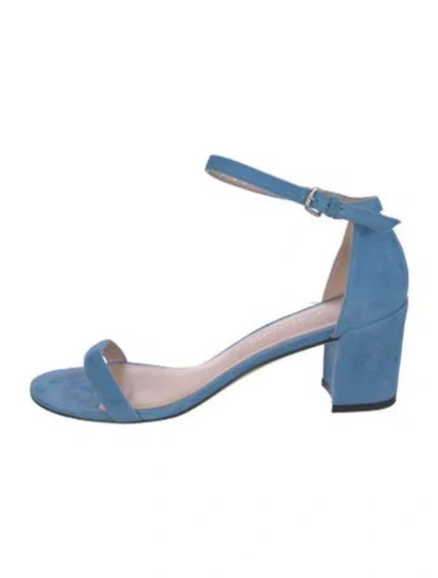 Pre-owned Stuart Weitzman Suede Sandals In Blue