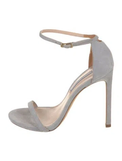 Pre-owned Stuart Weitzman Suede Sandals In Blue